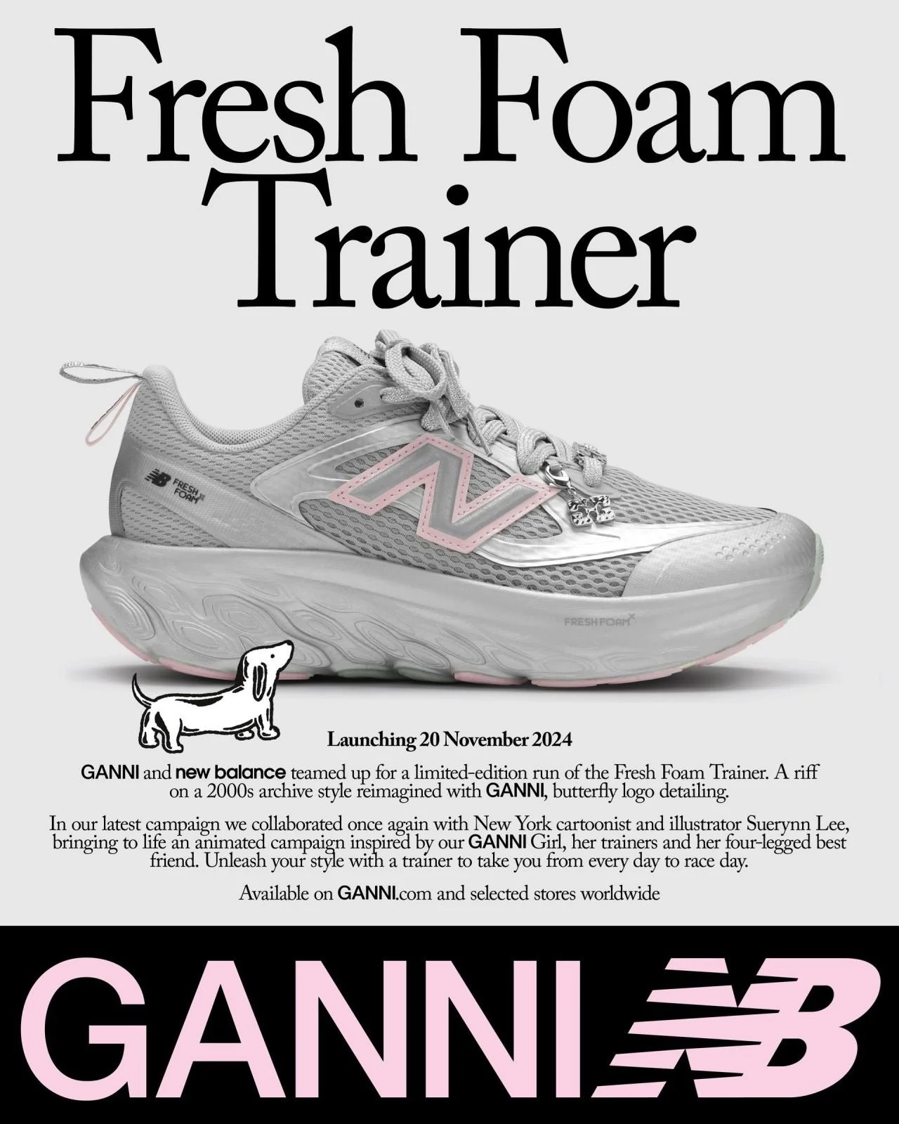 New Balance and GANNI Release The Fresh Foam Sneaker New Balance and GANNI Release The Fresh Foam Sneaker